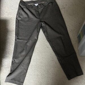 J Jill Black, Brown  and White Checkered Pants. Size medium